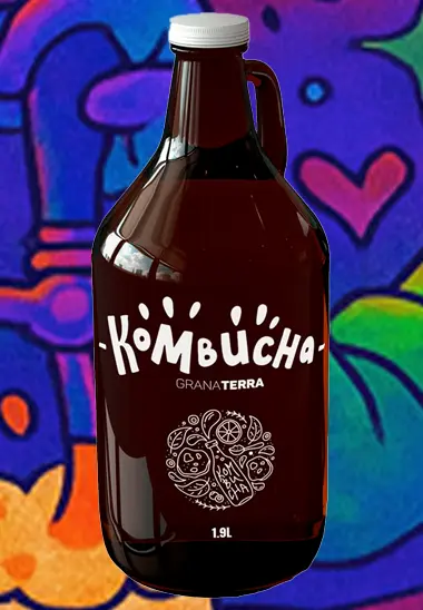 Kombucha grana terra en barril