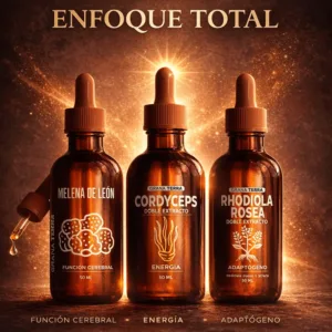 Combo Foco Total PRO – Melena de León + Cordyceps + Rhodiola | Adaptógenos Grana Terra
