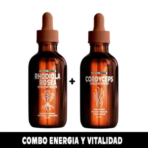 Combo Energía & Vitalidad – Cordyceps + Rhodiola | Adaptógenos Grana Terra