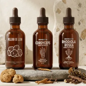 Combo Foco Total PRO – Melena de León + Cordyceps + Rhodiola | Adaptógenos Grana Terra