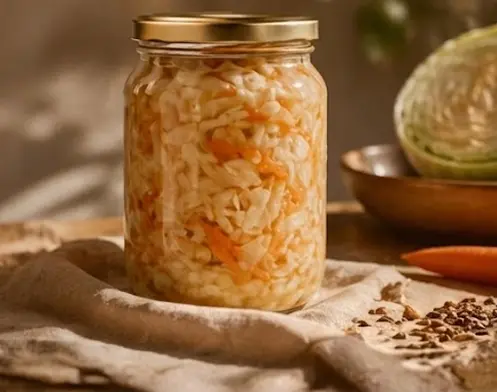 Alimentos vivos y fermentados naturales probióticos